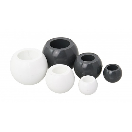 Seasure Ball Stoppers 7 mm, black Nylon 100 Pieces