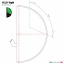 Lopolight 2nm 112.5° Starboard sidelight, vertical mount w/2.5 meter cable
