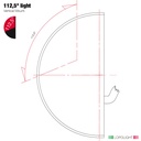 Lopolight 2nm 112.5° Port sidelight, vertical mount w/2.5 meter cable