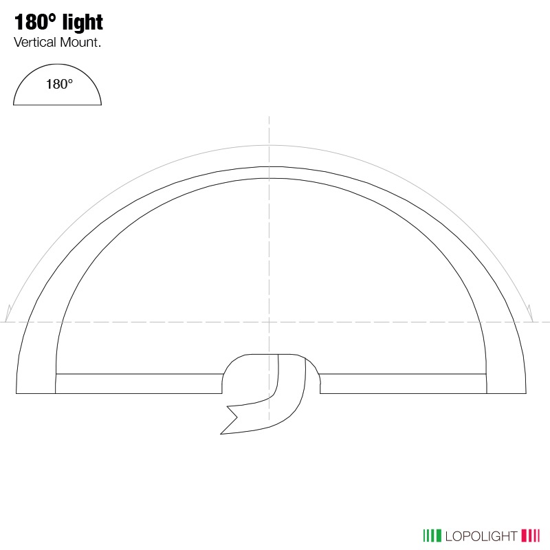 Lopolight 2nm 180° White, silver anodized