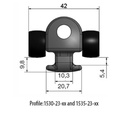 Rutgerson Battcar Slider 23 x 15.5 - M10 Thread