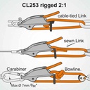 Clamcleat Trapeze & Vang Cleat With Link