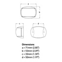 HELLA NaviLED Compact 2NM Stern Light - Clear, 0.12m cable