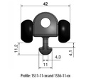 Rutgerson BS slider with M10 thread Big Wheel 11mm
