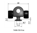 Rutgerson Battcar Slide with M10 Thread - 16mm x 15.5mm