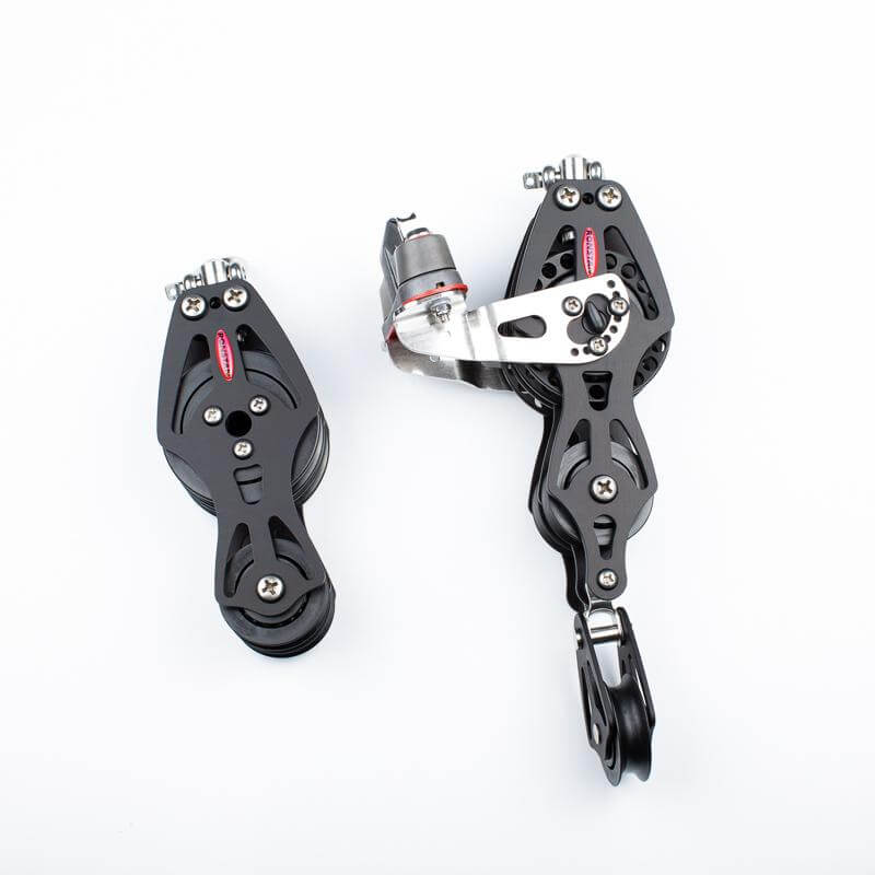 Ronstan Sistema de escota de mayor de dos velocidades, carraca, 2 velocidades, 8:1,4:1