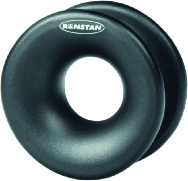 Ronstan Anilla de baja fricción, 22mm x 8mm x 11mm, Negro