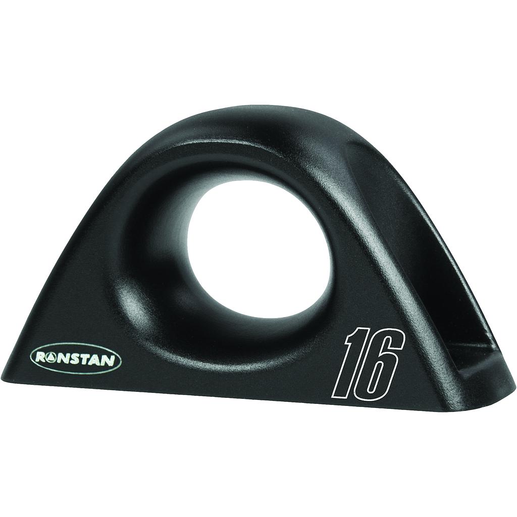 Ronstan RopeGlide Pasacabos simple, Negro 16mm