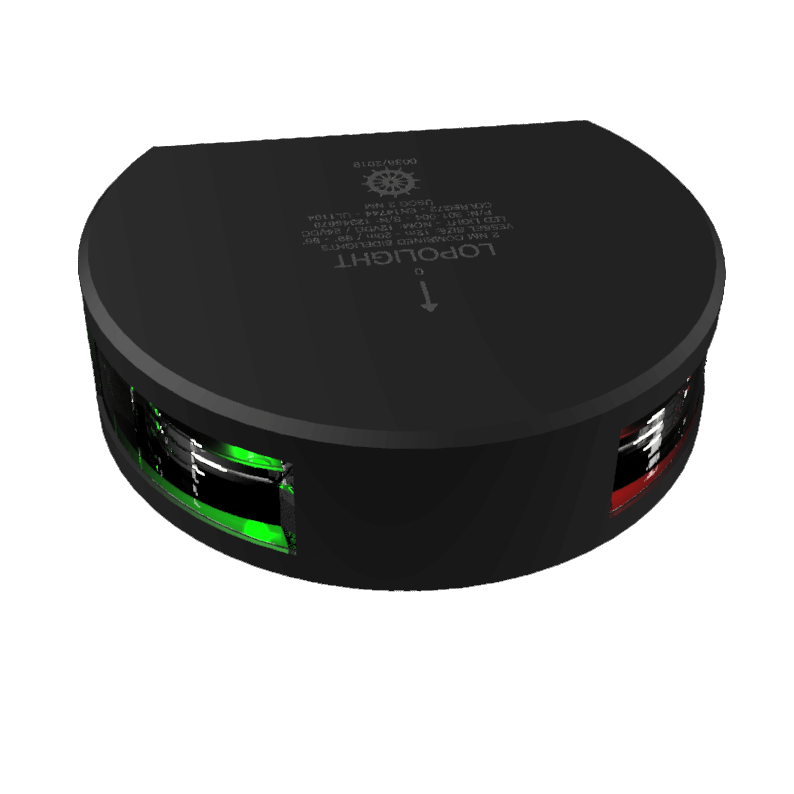 Lopolight 2nm fanali laterali combinati con cavo 2.5 metri, nero