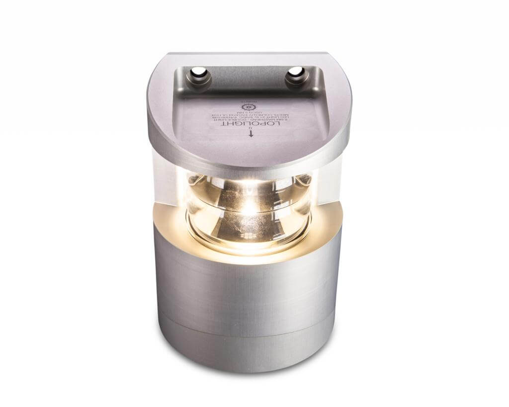 Lopolight 225° Topplicht, Doppelleuchte, Kabelausgang hinten mit 0.7 meter Kabel