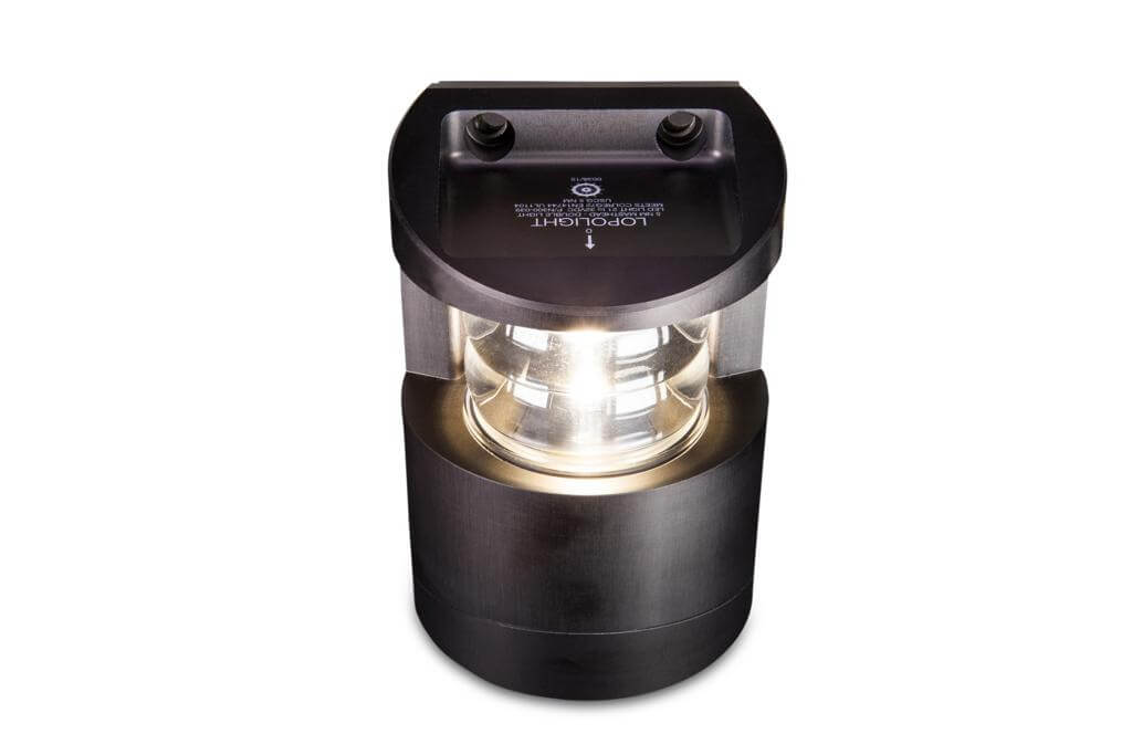 Lopolight 225° Topplicht, Doppelleuchte, Kabelausgang hinten mit 0.7 meter Kabel, schwarz