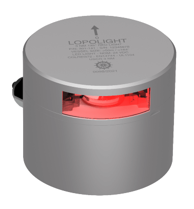 Lopolight 3nm 135° luz roja de parada Suez, base aluminio CD/CS