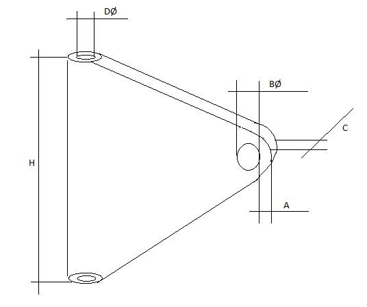 Selden Baum Tgl H=60 W=20(Ø10 Bohrung)Al