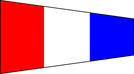 Signal flag "3" 30x45cm