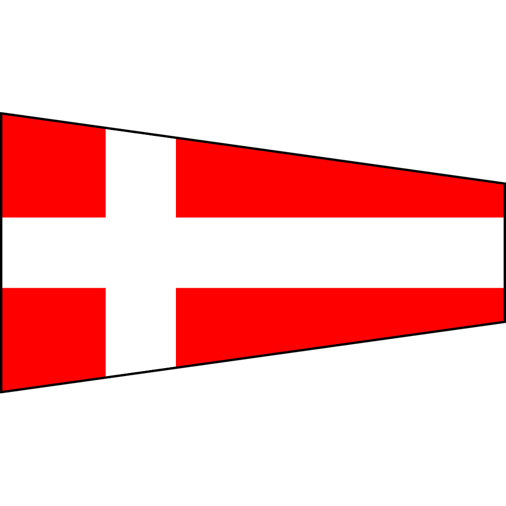 Signal flag "4" 20x65cm