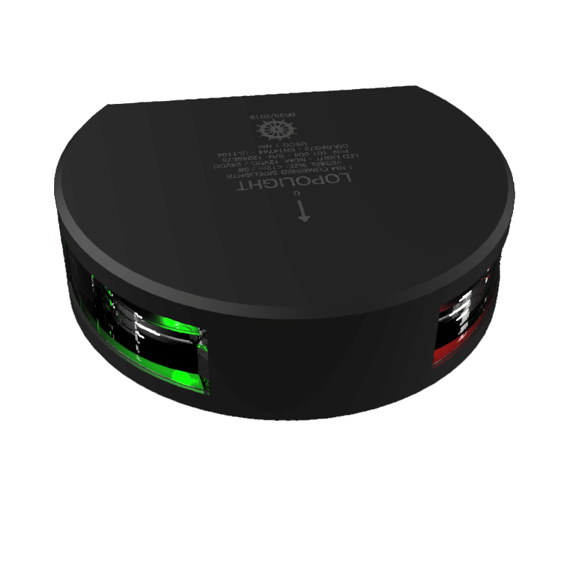 Lopolight 1nm Combined sidelight, SUB, vert. mount, black anodized