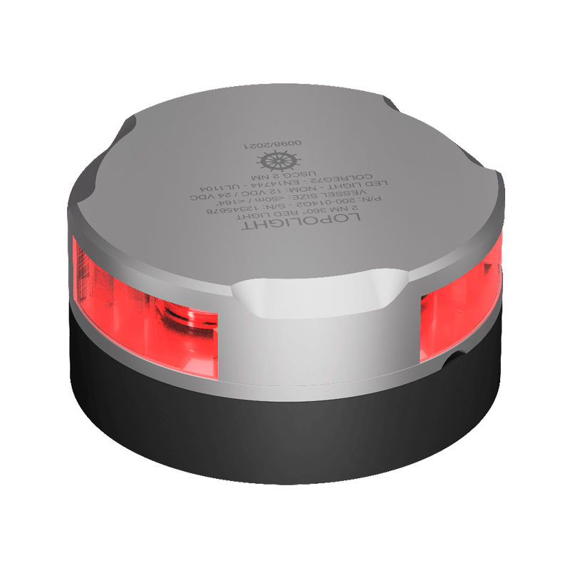 Lopolight 2nm 360° Red, silver anodized