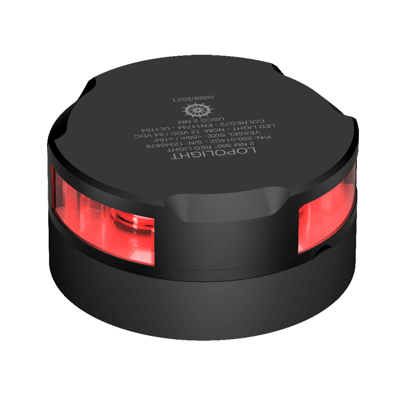 Lopolight 2nm 360° Red, black anodized