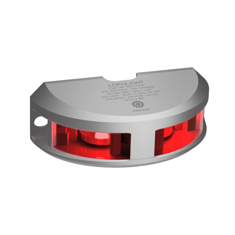 Lopolight 2nm 180° Red, silver anodized