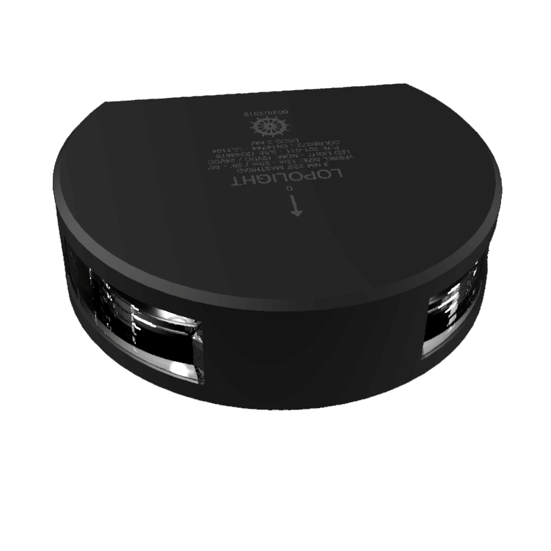 Lopolight 2nm Masthead, black anodized, w/15m cable