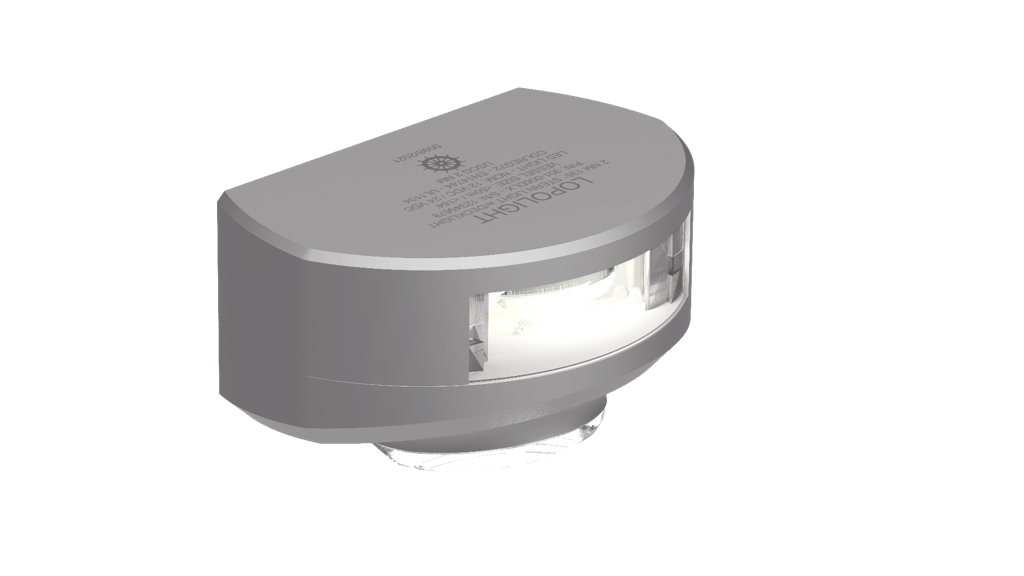 Lopolight 2nm fanale di poppa con luce di coperta 6W , argento anodizzato