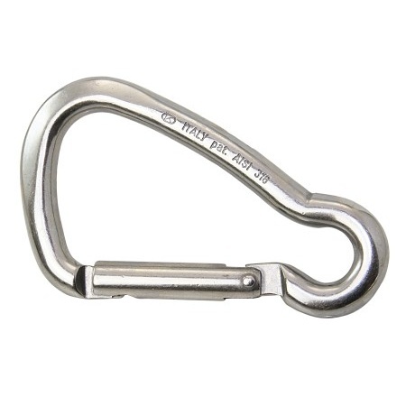 KONG Carabiner Hook Asymmetric AISI316 with Thimble 100mm