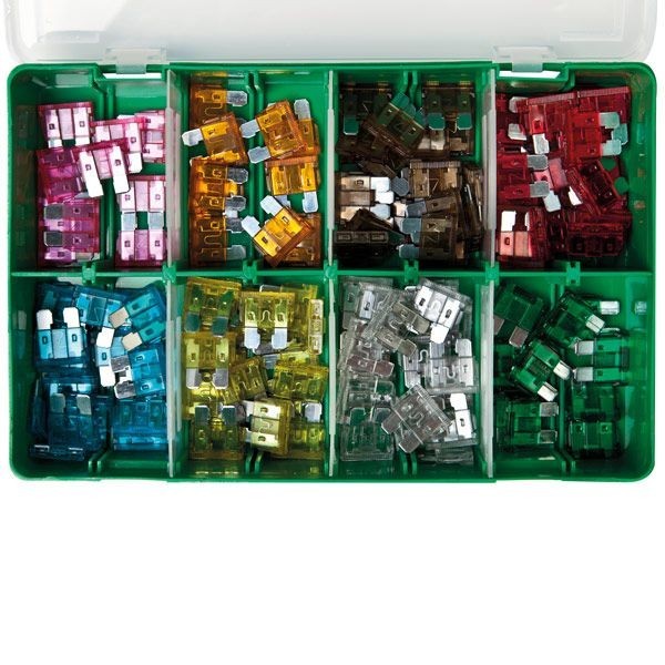 Oceanflex Assortment of fuses 130 pieces in plastic box 4-30 A