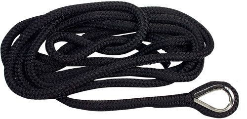 1852 Mooring line with thimble 4m D=12mm black