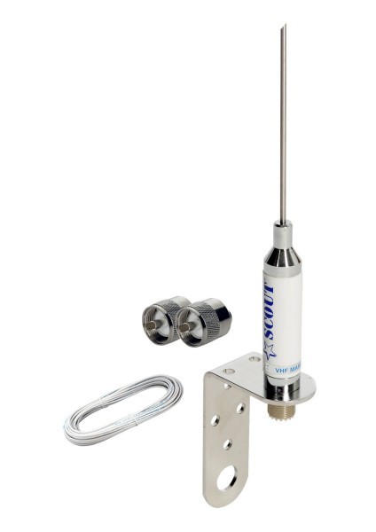 Antenne VHF Scout KM-3A en acier inoxydable