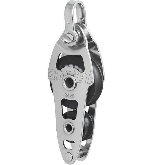 Antal SS Poulie violon Ø34 avec ringot et manille