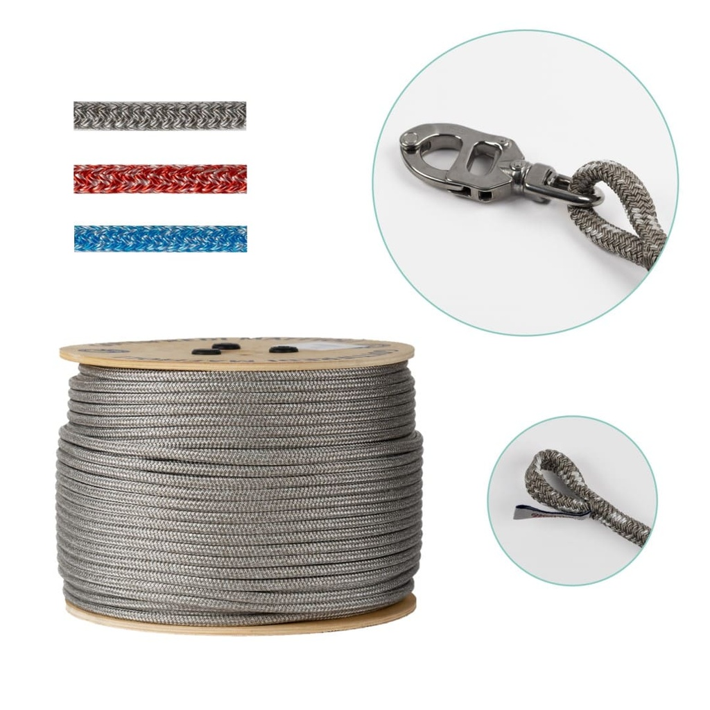 Driza de proa 12mm x 35m Gottifredi Maffioli Powersprint Cabo de vela preempalmado