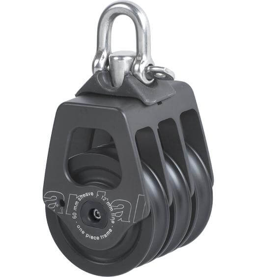 Antal OPF Triple Block Ø60 with Shackle (F6 Mainsheet)