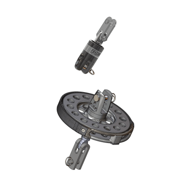 Facnor FLT 2T5 Rollreffanlage Set - Trommel, Wirbel + Toggle, 5/6mm