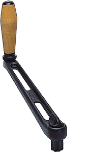 Manovella winch Antal - 200mm, Lock-In, Singola in legno, Alluminio