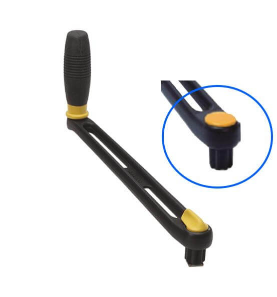 Manovella winch Antal - 250mm, Senza blocco, Singola, Alluminio