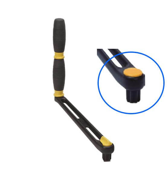 Antal Winschkurbel - 250mm, Ohne Arretierung, Double Grip, Aluminium