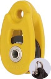 Antal Mini Snatch Block Ø32 with Shackle - Yellow