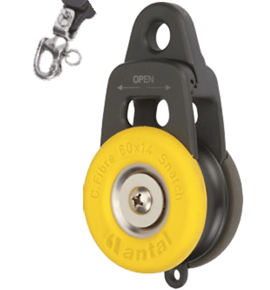 Antal Snatch Block Ø60 with Snap Shackle
