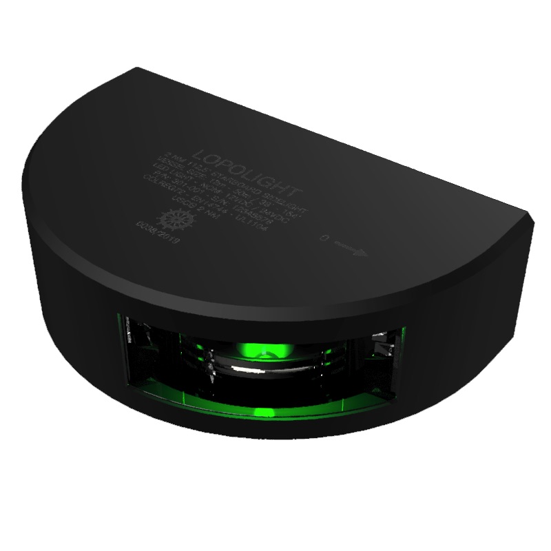 Lopolight 2nm 112.5° fanale laterale di dritta, montaggio verticale con cavo 2.5 metri