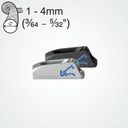Clamcleat CL268 Racing Micros Taquet coinceur aluminium pour cordages de 1-4mm