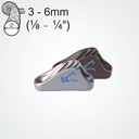 Clamcleat CL222 Racing Mini Taquet coinceur aluminium pour cordages de 3-6mm