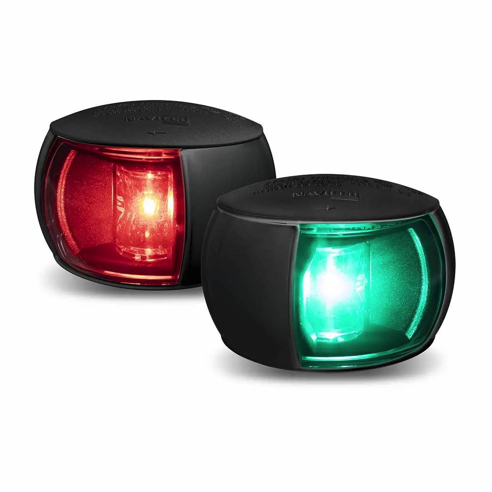 HELLA NaviLED Compact 2NM Feu de navigation bâbord et tribord (paire) - Lentille colorée, câble 0.12m