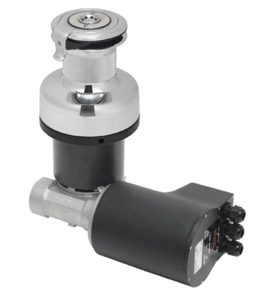 Antal 40 électrique 2 vitesses (horizontal) 12V Winch en bronze chromé (manuel 2 vitesses)