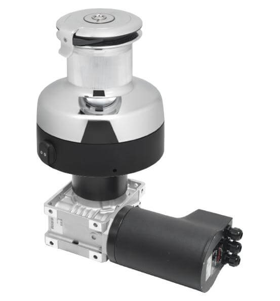 Antal 62 Eléctrico de 3 velocidades (Horizontal) 24V Winche de bronce cromado (Manual de 3 velocidades)