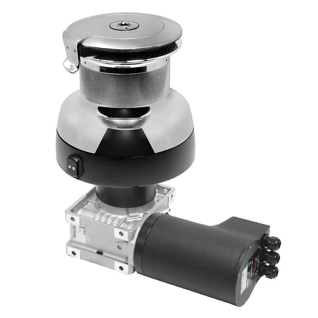 Antal 80 Eléctrico de 3 velocidades (Horizontal) 24V Winche de bronce cromado (Manual de 3 velocidades)