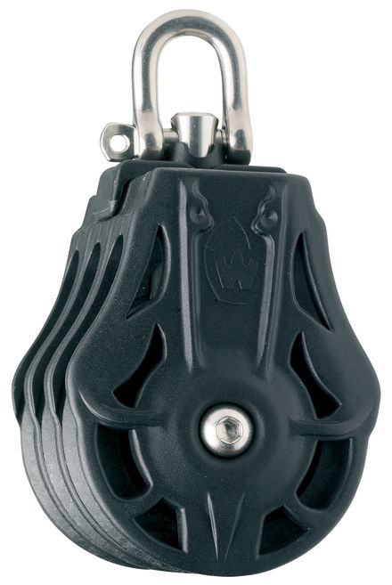 Wichard Bozzello triplo su boccola - Puleggia 35 - Testa girevole