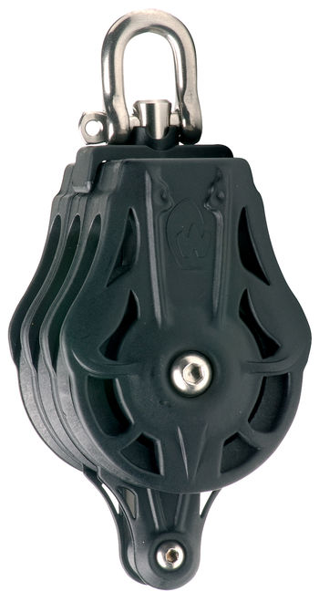 Wichard Dreifach-Gleitlagerblock - Scheibe 45 - Wirbelkopf mit Hundsfott