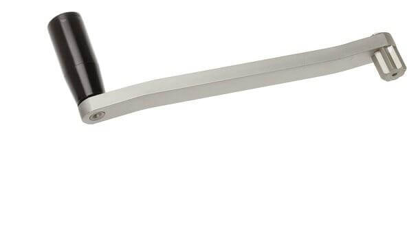 Manivelle de winch Barton - 225mm, non verrouillable, simple, aluminium