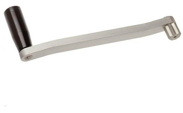 Manivelle de winch Barton - 280mm, non verrouillable, simple, aluminium