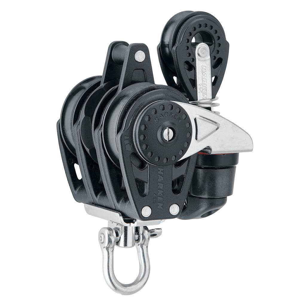 Harken 40mm Triplo Carbo a cricchetto w/Cam, Becket & 29mm bozzello